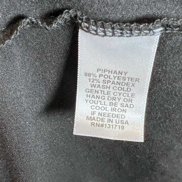 Piphany black Jersey knit tunic top size medium NWT - Picture 7 of 7